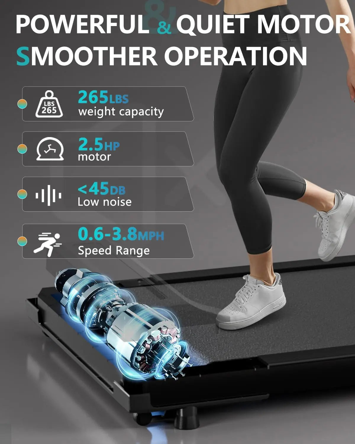 4-in-1 LED Walking Pad: Portable Treadmill for Home & Office