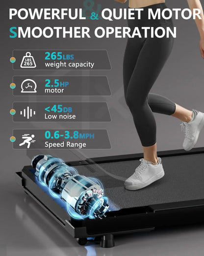 4-in-1 LED Walking Pad: Portable Treadmill for Home & Office