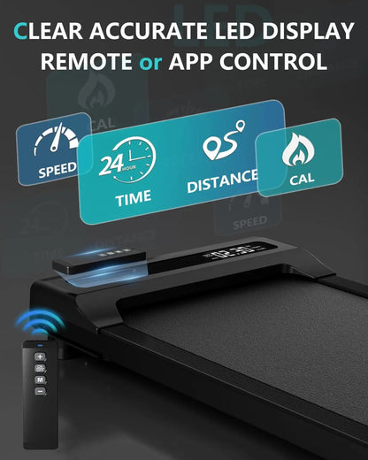 4-in-1 LED Walking Pad: Portable Treadmill for Home & Office